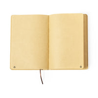 Quaderno A5 con copertina rigida in cartone riciclato ed elastico