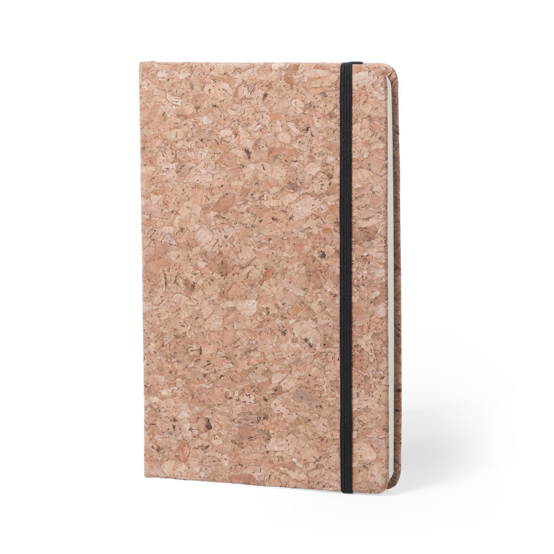 Quaderno A5 con copertina in sughero con elastico