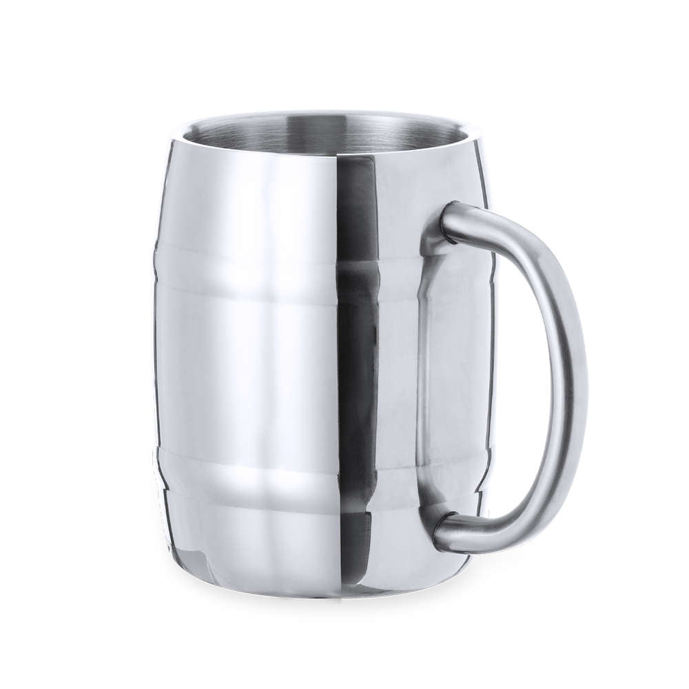 Boccale in acciaio inox manico da personalizzare