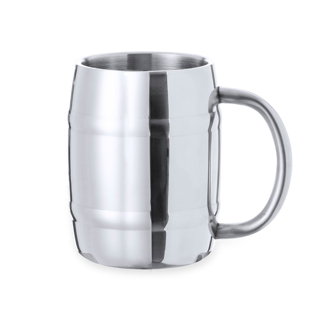 Boccale in acciaio inox manico da personalizzare