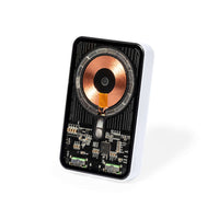 Caricatore wireless trasparente con base bianca da personalizzare
