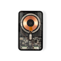 Caricatore wireless trasparente con base bianca da personalizzare