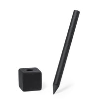 Matita eterna in cartone nero con supporto da personalizzare