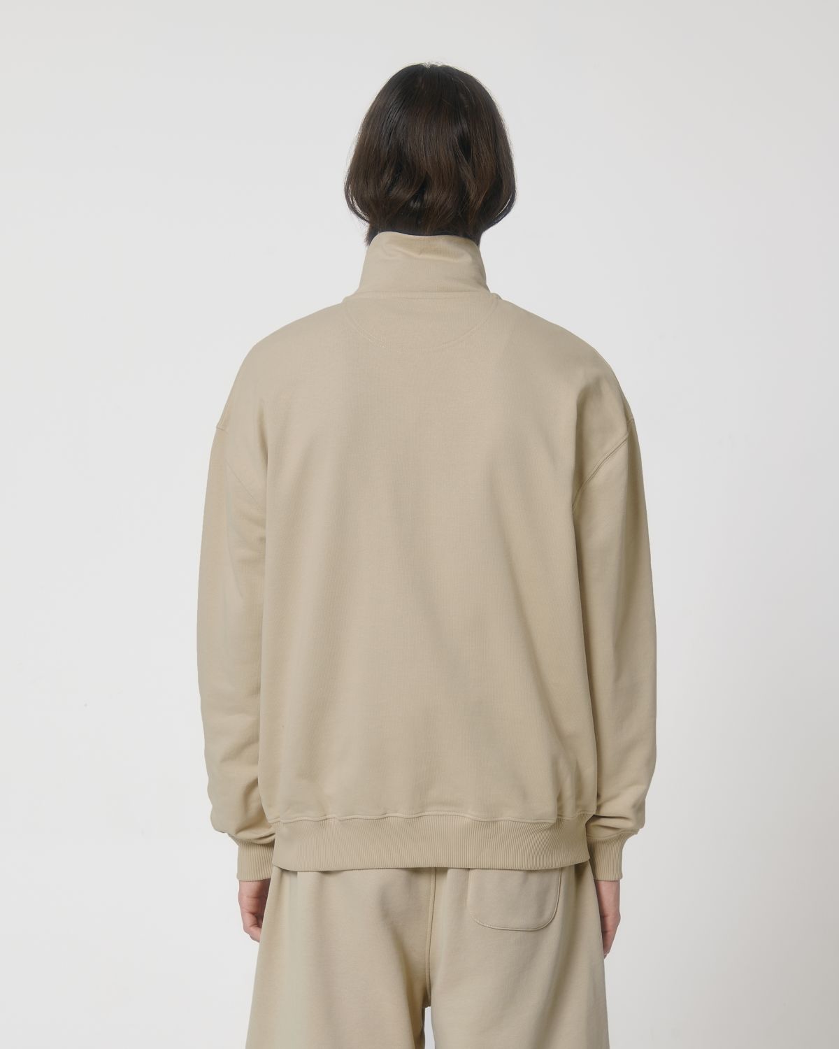 Felpa unisex squadrata con mezza zip - Miller Dry