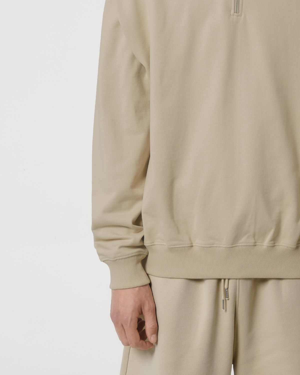 Felpa unisex squadrata con mezza zip - Miller Dry