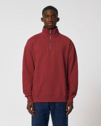 Felpa unisex squadrata con mezza zip - Miller Dry