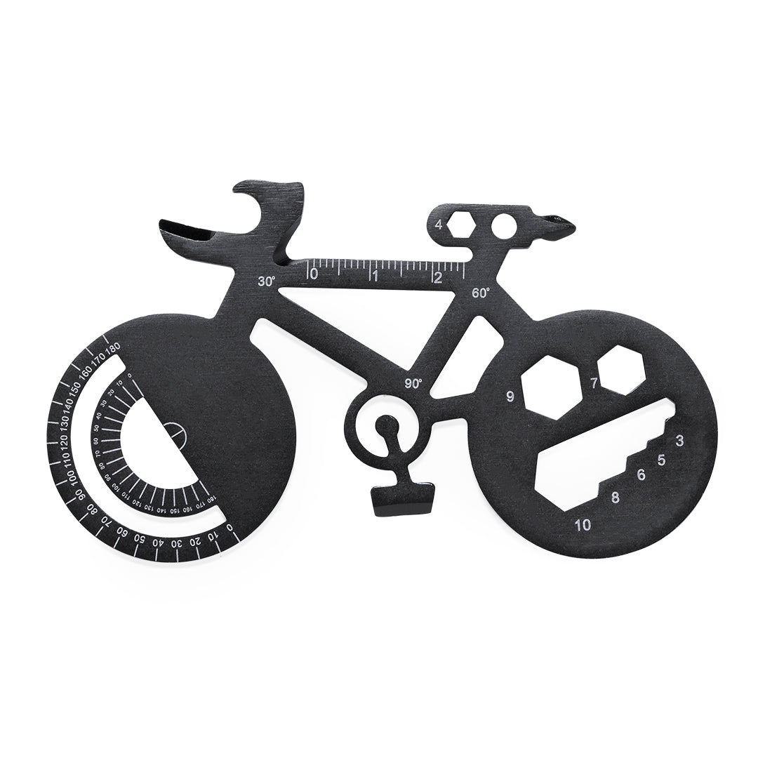 Multiutensile a forma di bicicletta nero da personalizzare
