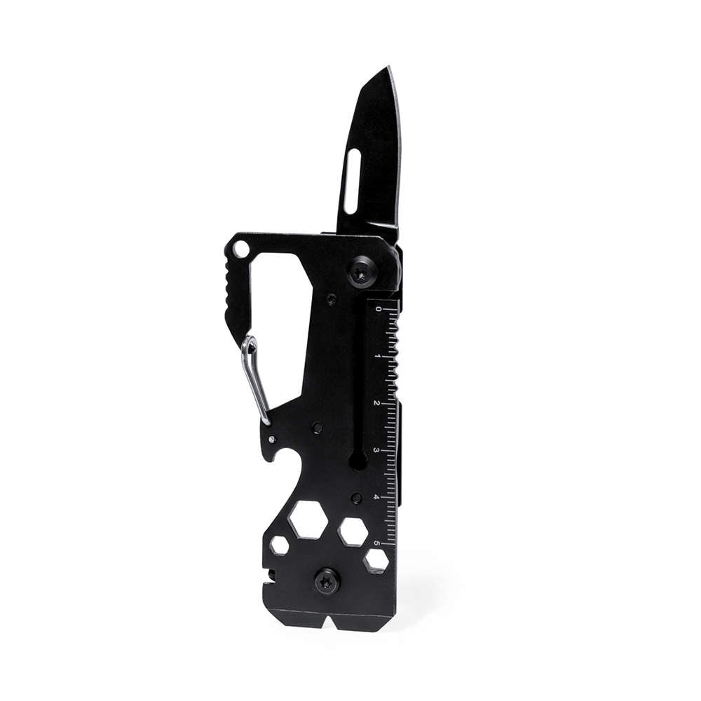 Multiutensile con coltellino nero da personalizzare