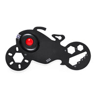 Multiutensile a forma di moto nero da personalizzare