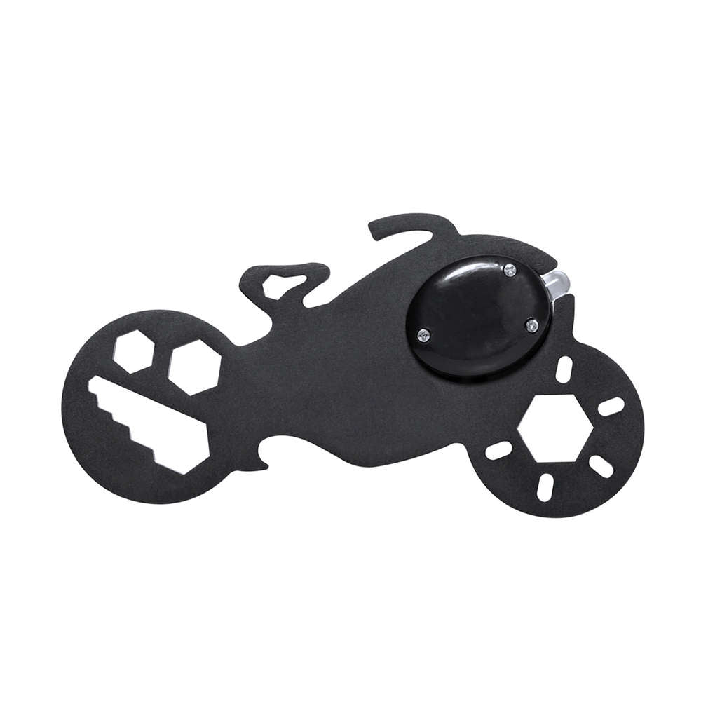 Multiutensile a forma di moto nero da personalizzare