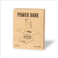 Power bank in bambù con supporto in sughero