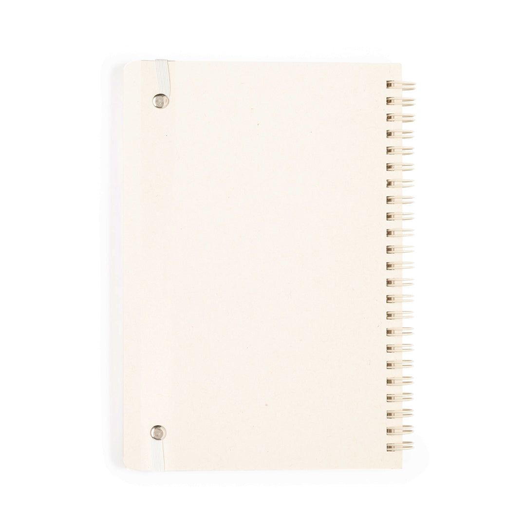 Quaderno a doppio anello con copertina di cartone del latte riciclato