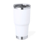Tazza termica bianco con coperchio da personalizzare 