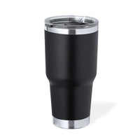 Tazza termica nera con coperchio da personalizzare 