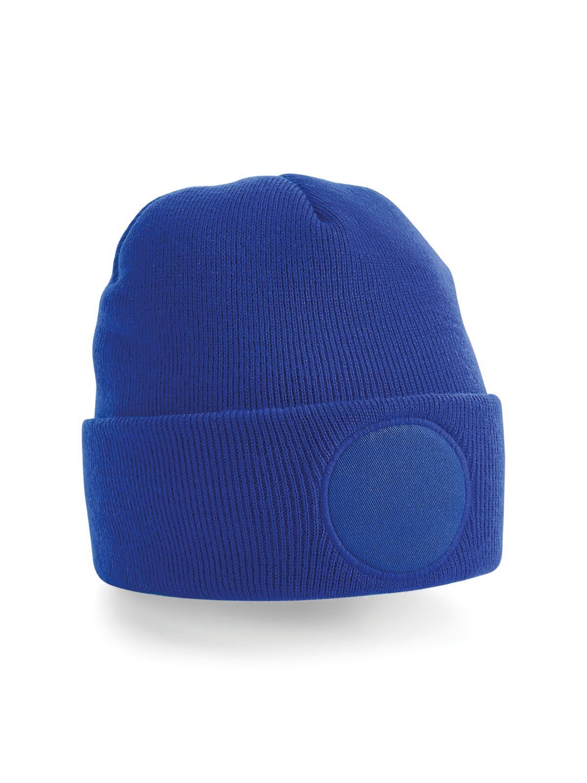 Berretto con maglia a doppio strato e patch tondo
