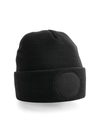 Berretto con maglia a doppio strato e patch tondo