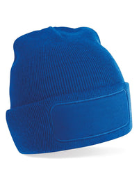 Berretto in maglia a doppio strato con patch