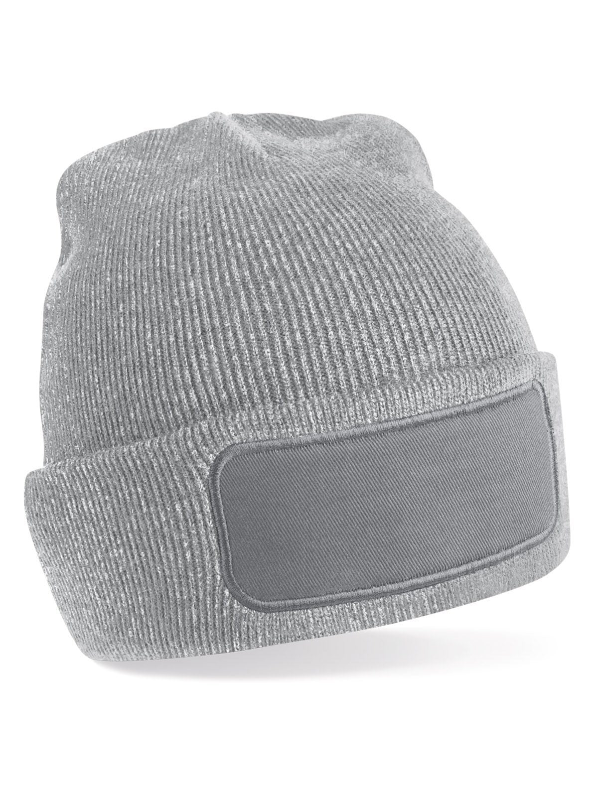Berretto in maglia a doppio strato con patch