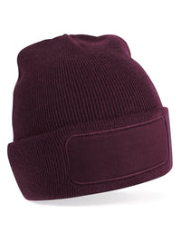 Berretto in maglia a doppio strato con patch