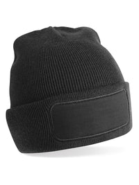 Berretto in maglia a doppio strato con patch