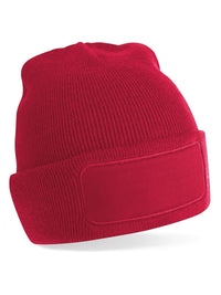 Berretto in maglia a doppio strato con patch