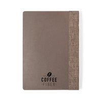 Quaderno A5 con copertina rigida in fibra di caffè