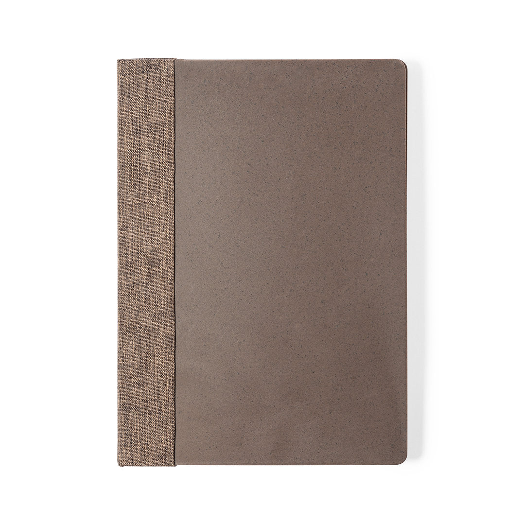 Quaderno A5 con copertina rigida in fibra di caffè