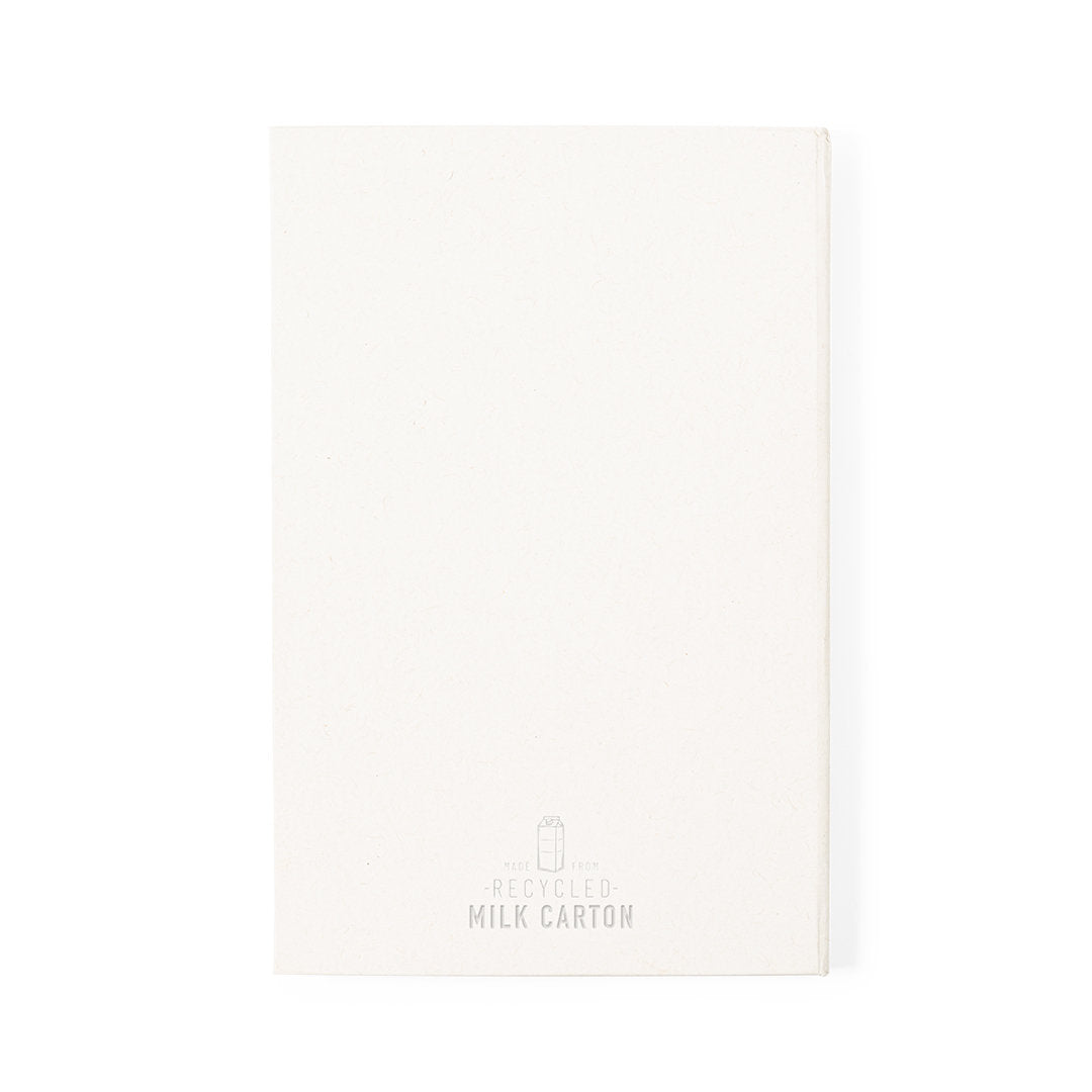 Quaderno con copertina di cartone del latte riciclato