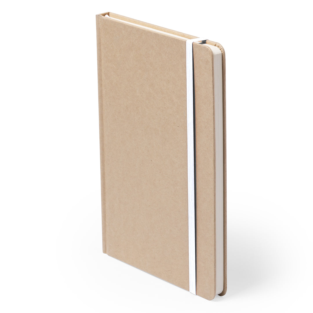 Quaderno A5 in cartone riciclato con elastico colorato