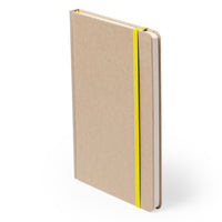 Quaderno A5 in cartone riciclato con elastico colorato