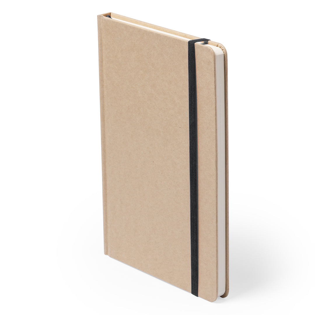 Quaderno A5 in cartone riciclato con elastico colorato