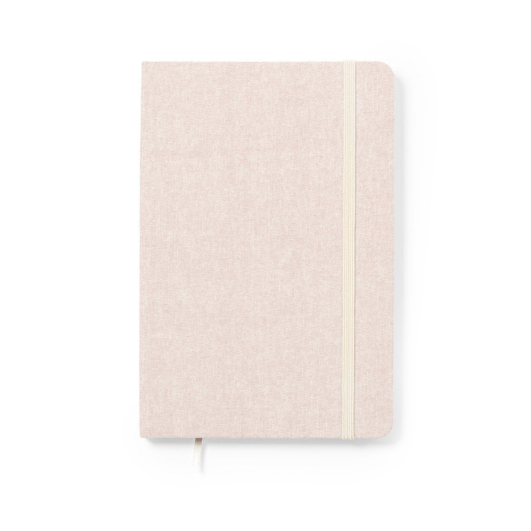 Quaderno A5 in cotone riciclato con elastico