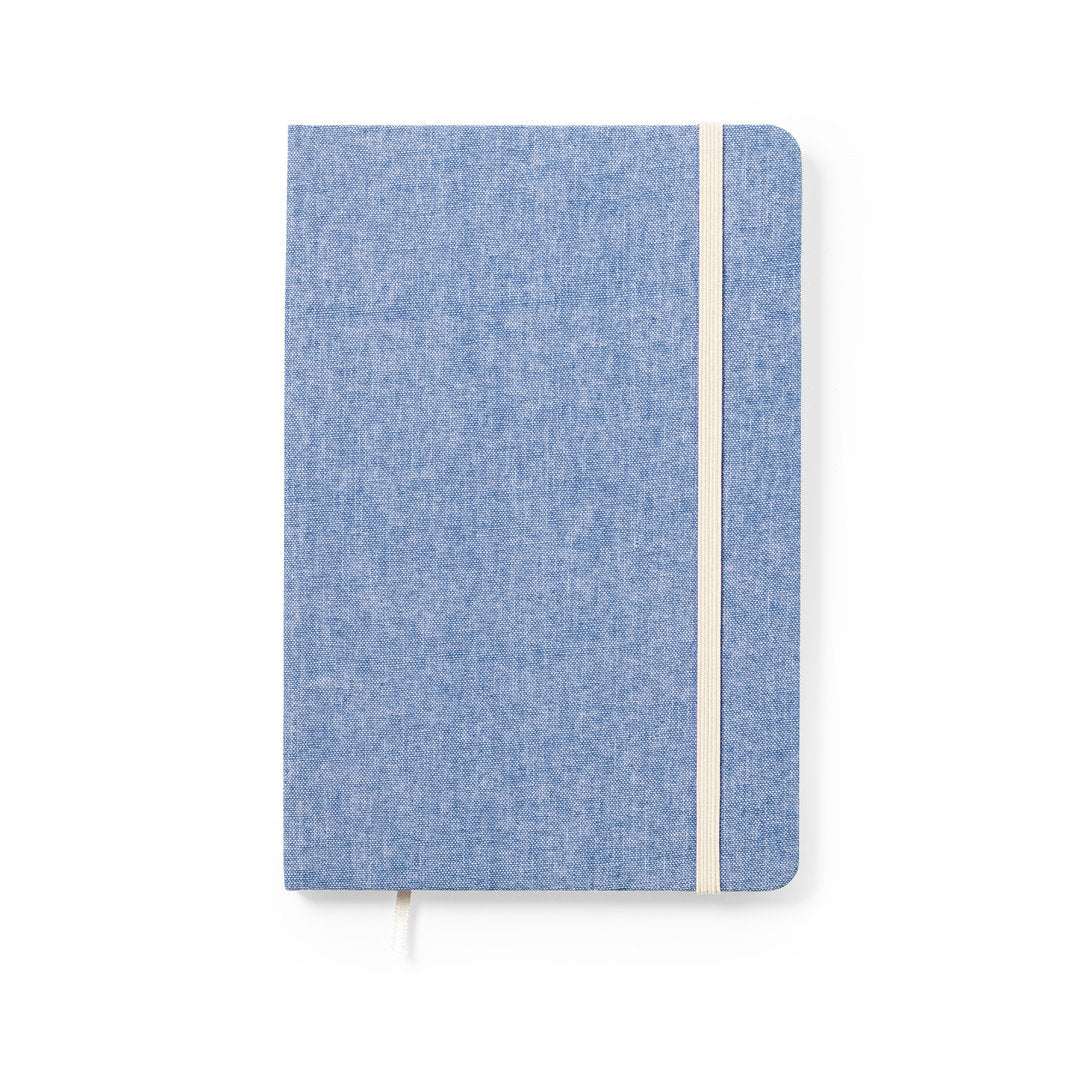 Quaderno A5 in cotone riciclato con elastico