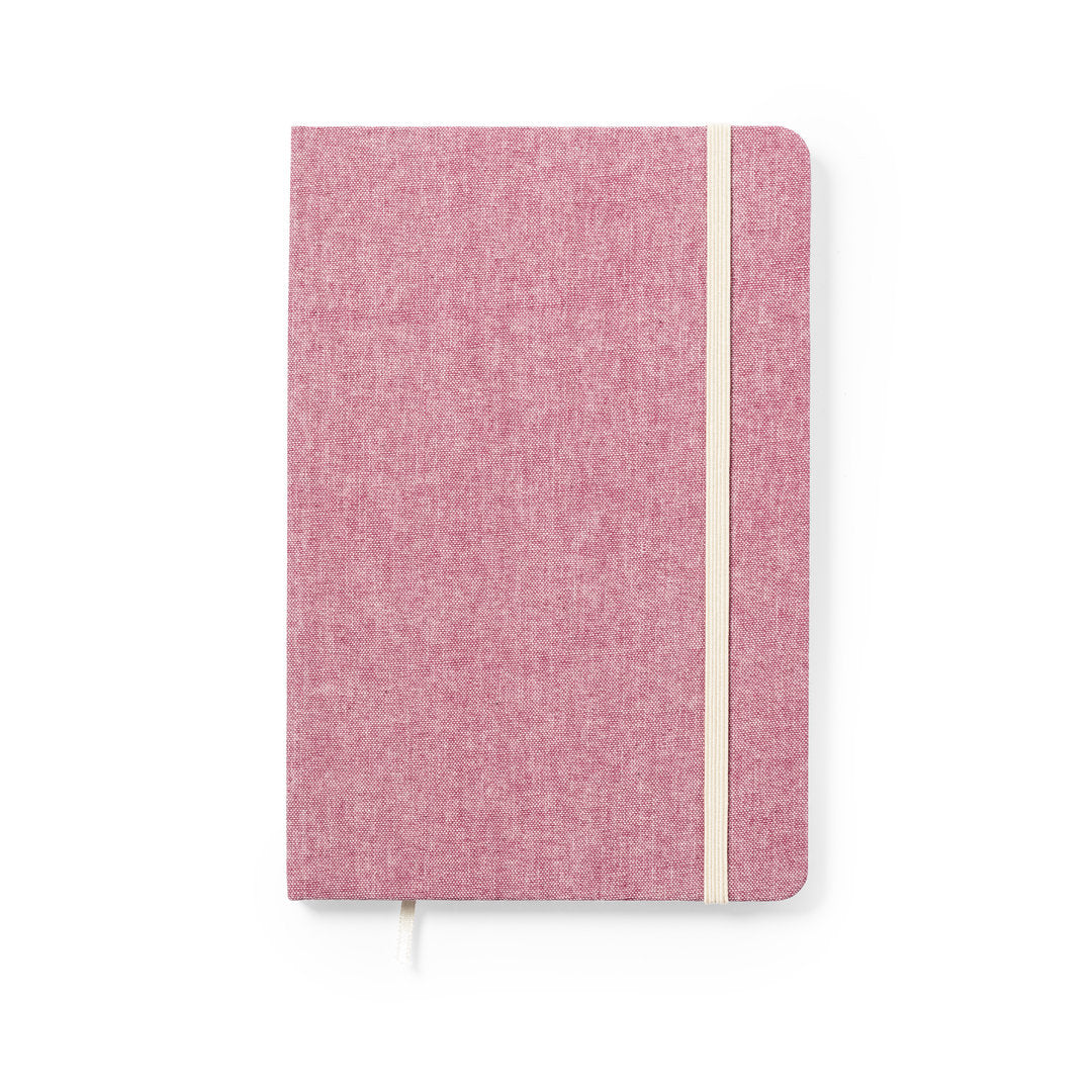 Quaderno A5 in cotone riciclato con elastico