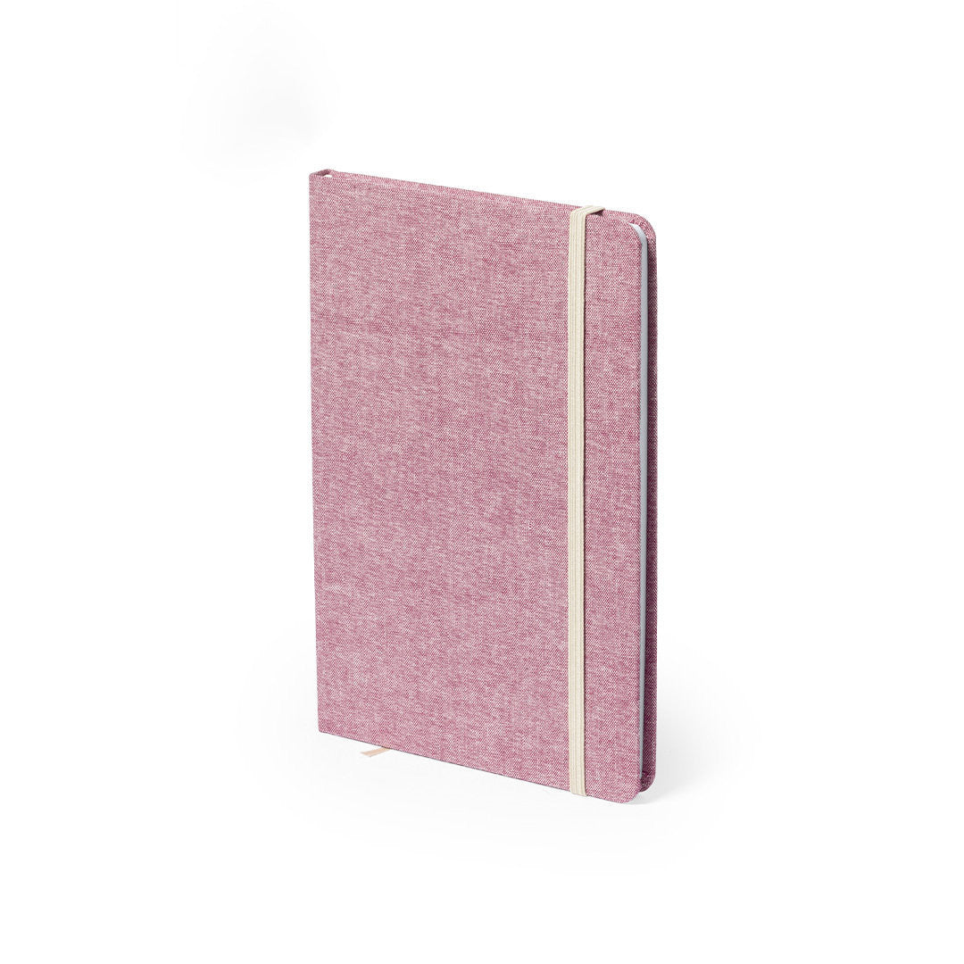 Quaderno A5 in cotone riciclato con elastico