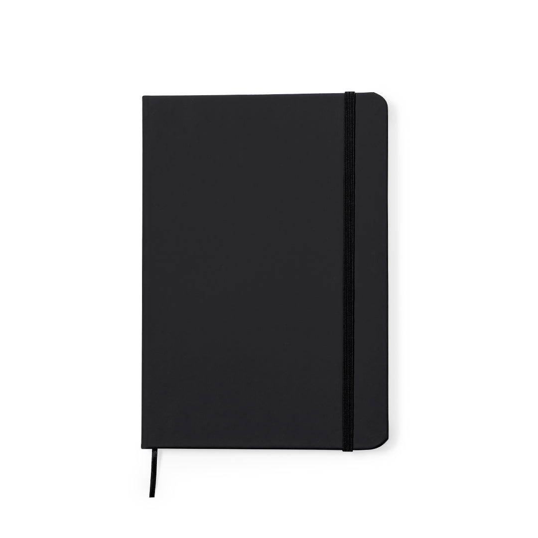 Quaderno A5 con copertina rigida in similpelle riciclata