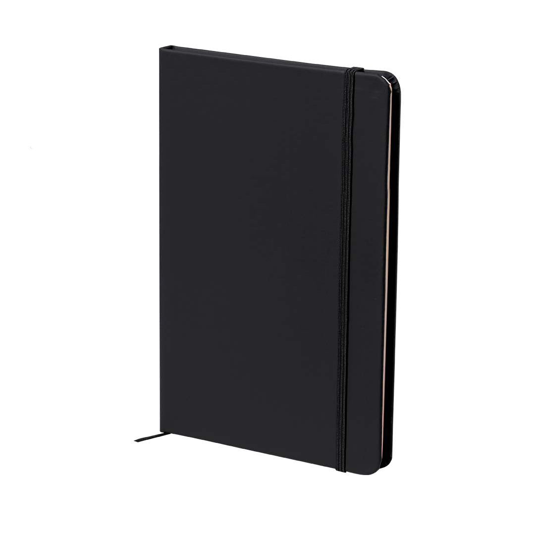 Quaderno A5 con copertina rigida in similpelle riciclata