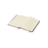 Quaderno A5 con copertina rigida in similpelle riciclata
