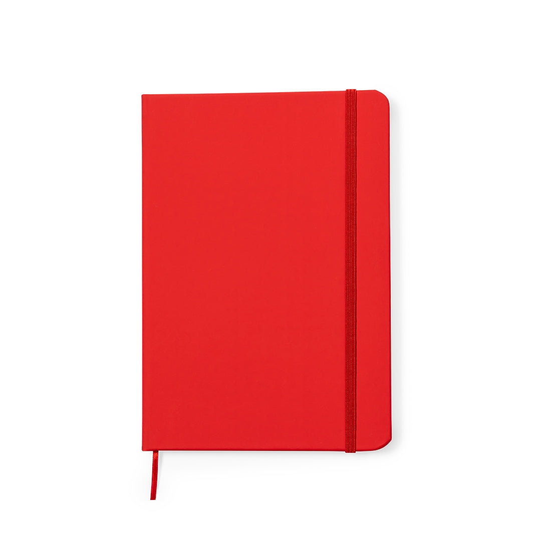 Quaderno A5 con copertina rigida in similpelle riciclata