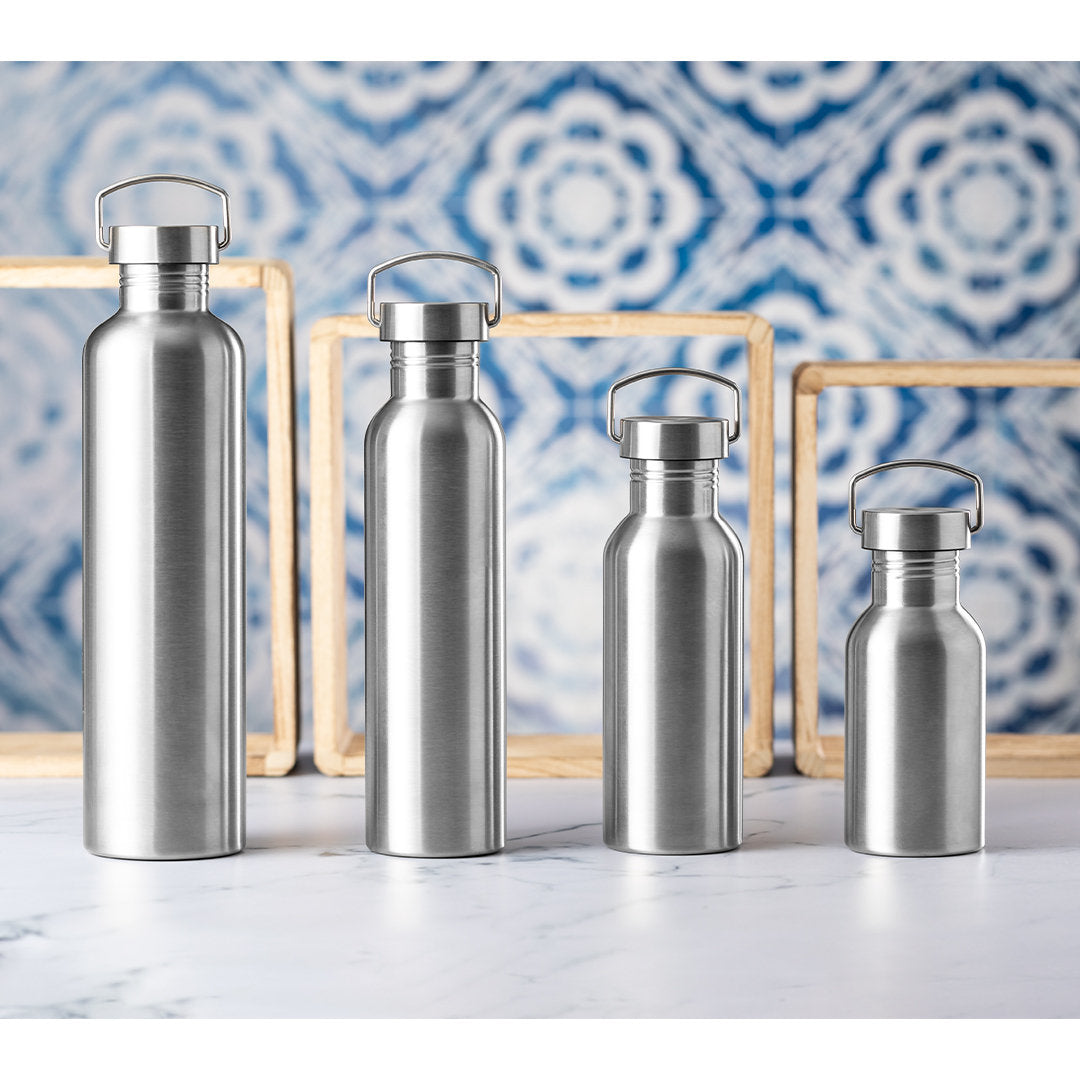 Borraccia acciaio inox in 4 formati