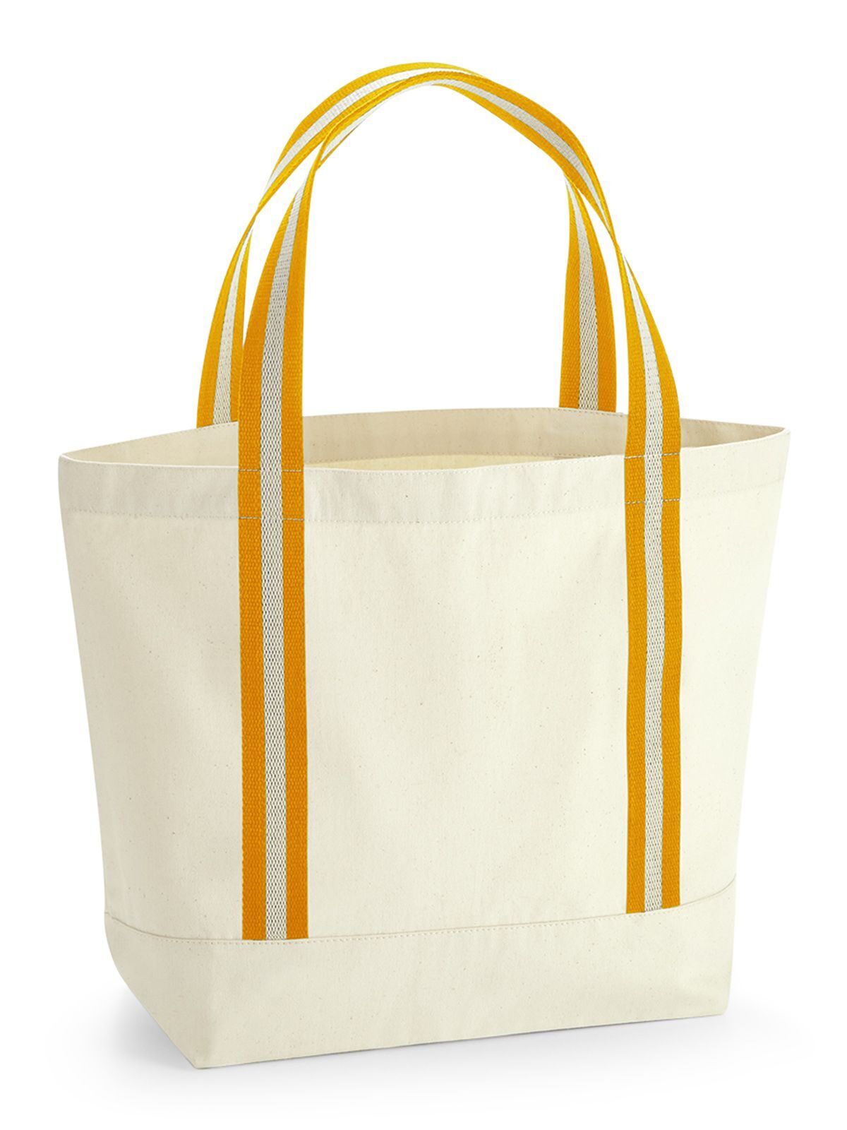 Borsa canvas con manici a strisce