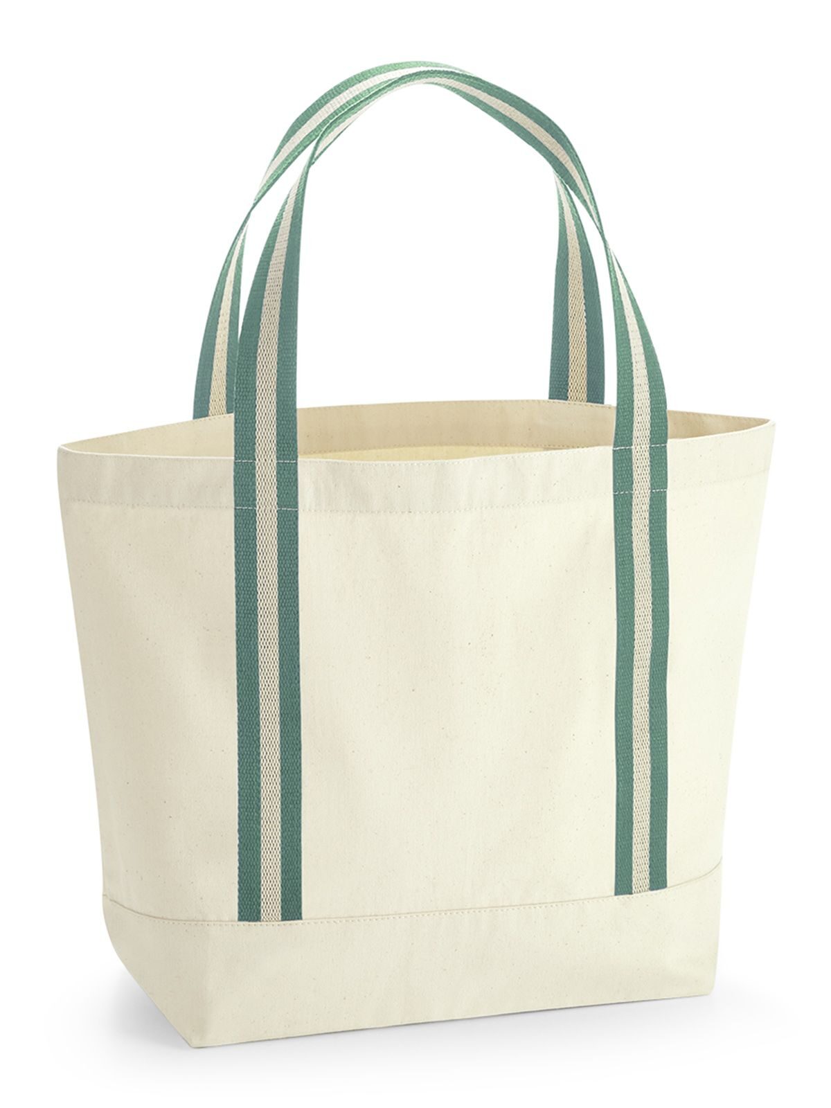 Borsa canvas con manici a strisce