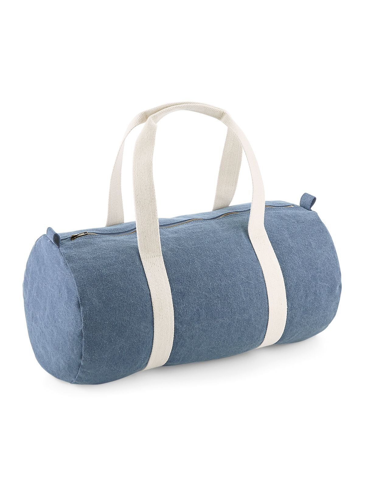 Borsone denim con manici in cotone