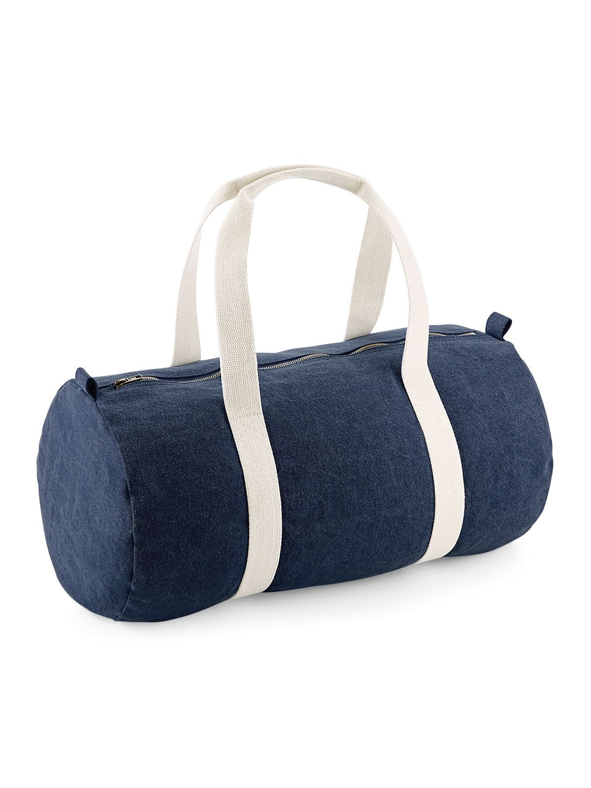Borsone denim con manici in cotone