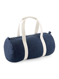 Borsone denim con manici in cotone