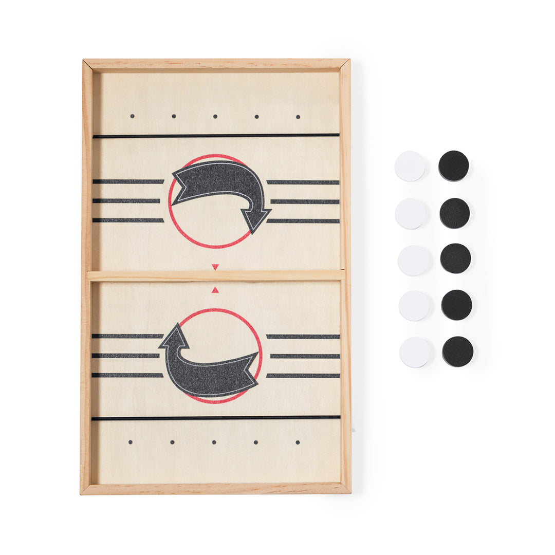 Gioco lancio delle pedine in legno