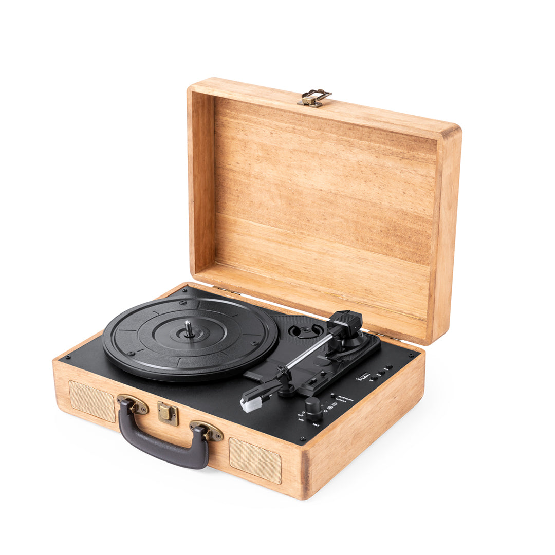 Giradischi portatile in legno
