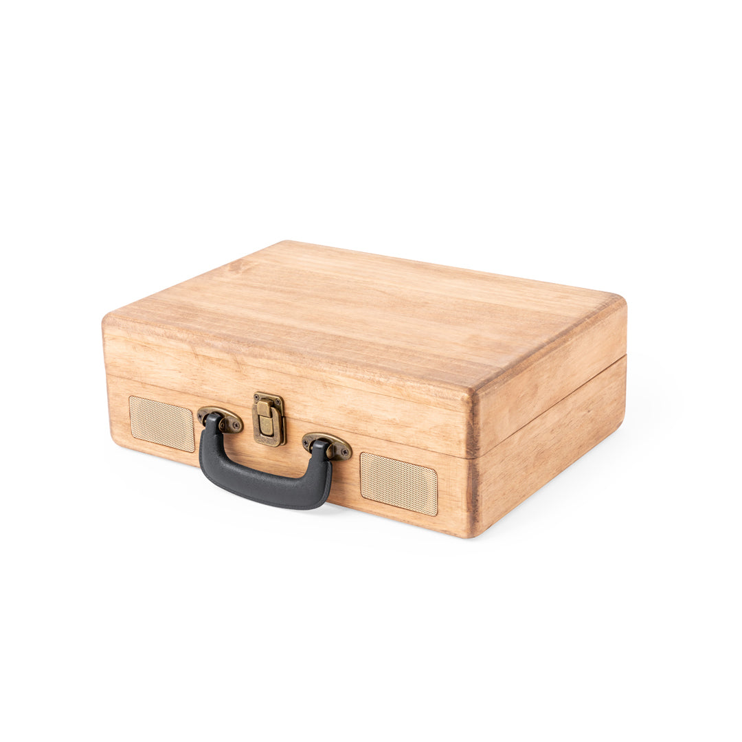Giradischi portatile in legno