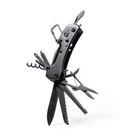 Coltellino multiuso in acciaio inox nero 13 funzioni