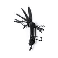 Coltellino multiuso in acciaio inox nero 13 funzioni